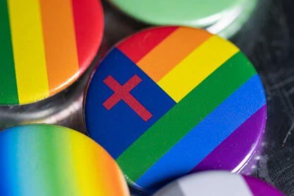 Rainbow buttons with cross