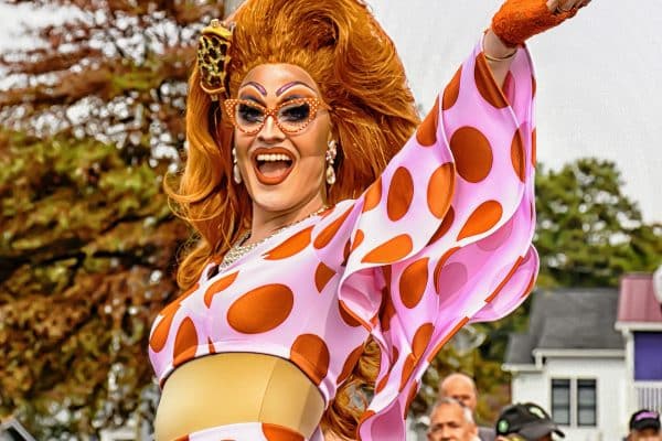 Drag queen in Halloween parade