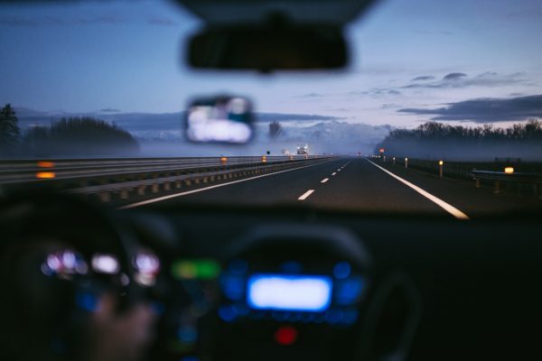 Night highway driving
